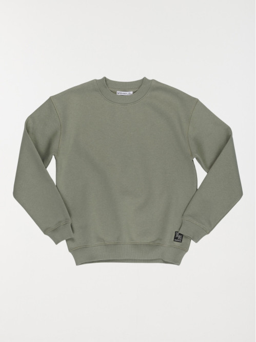 Sweat vert army col rond...
