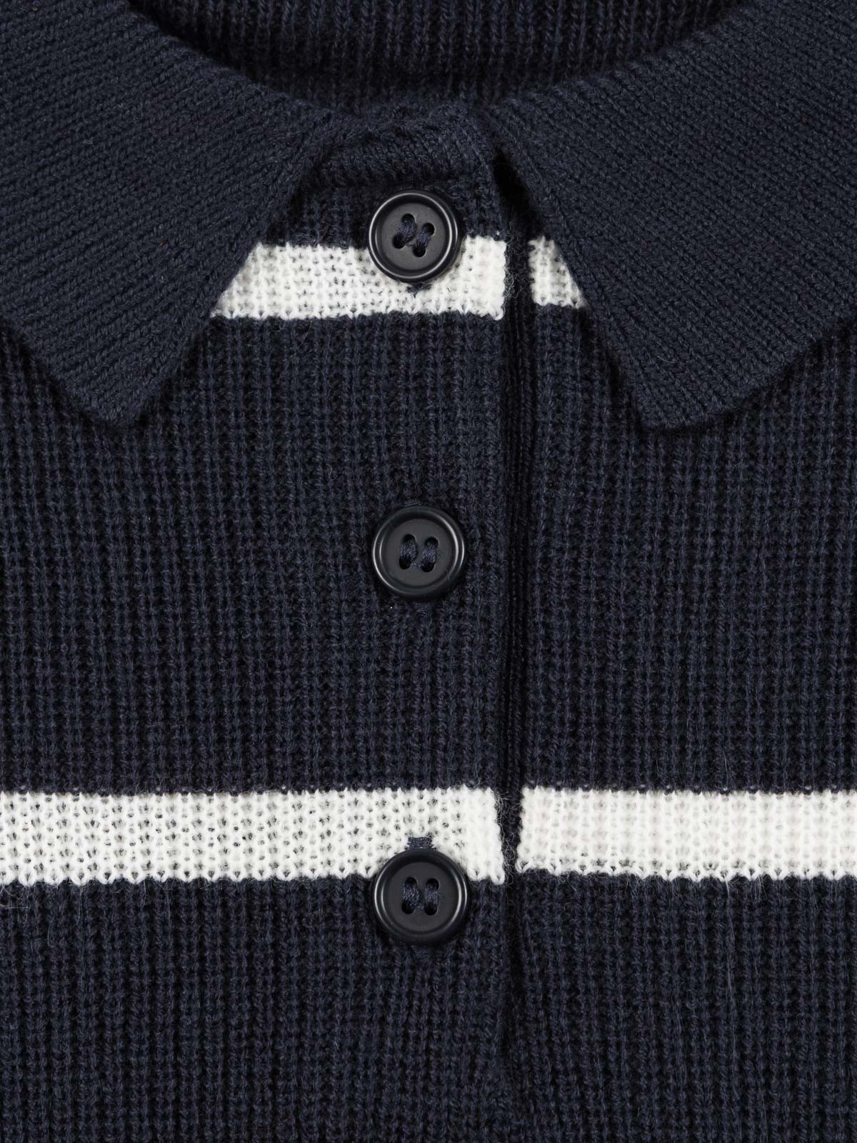 Pull col polo boutonné fille (XXS-M)