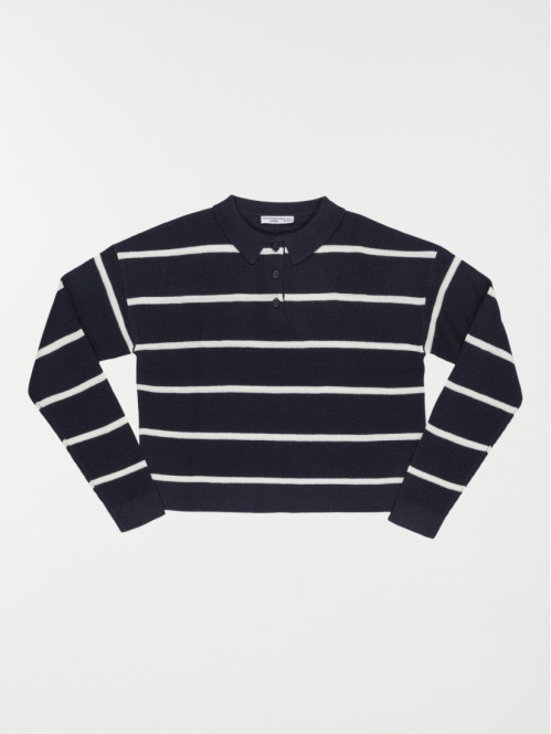 Pull col polo boutonné...