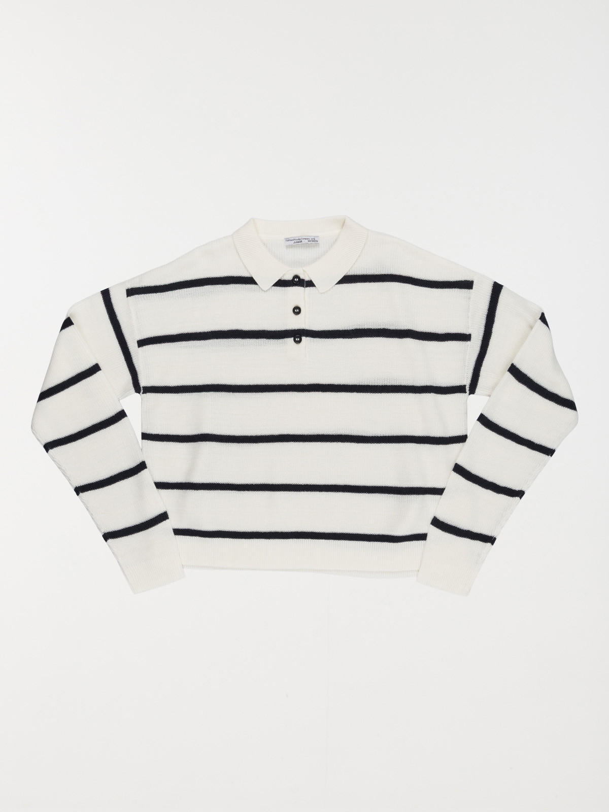 Pull boutonné col polo fille (XXS-M)