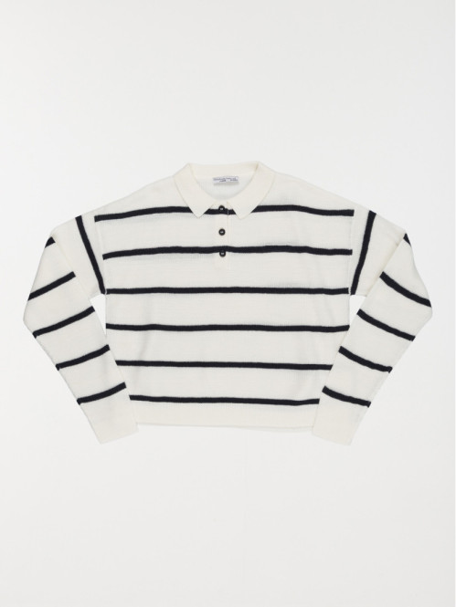 Pull boutonné col polo...