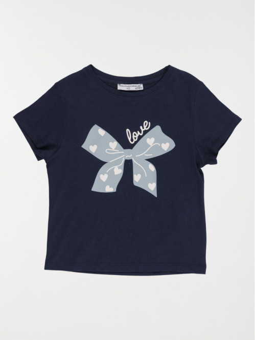 Tee-shirt love noeud fille...