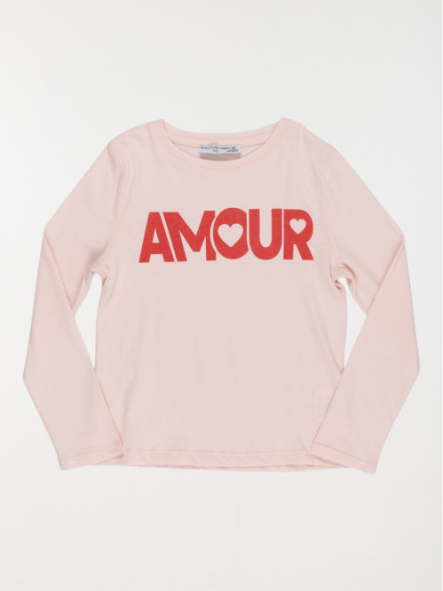 Tee-shirt amour fille (3-12A)
