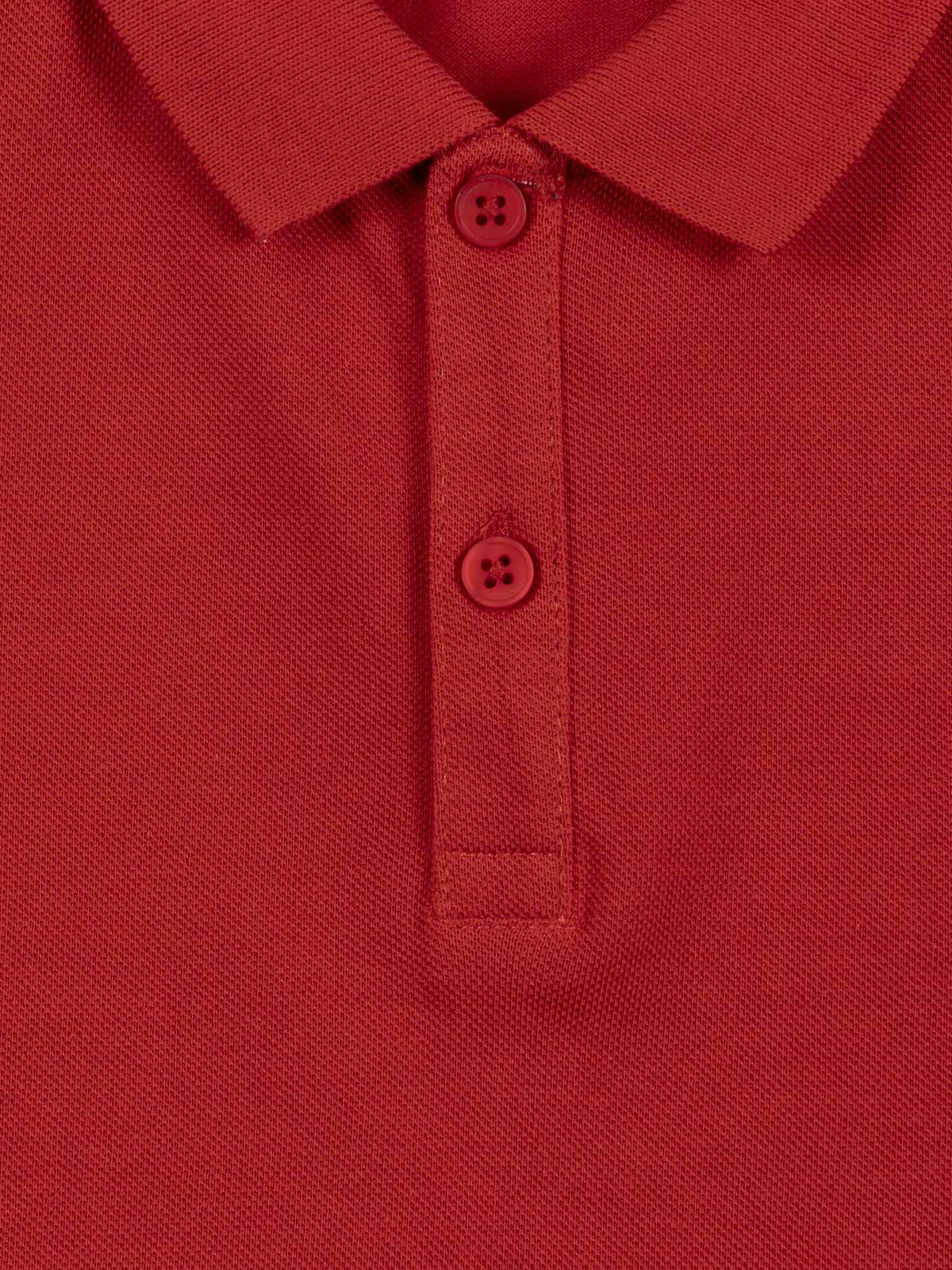 Polo uni rouge tomette garçon (3-12A)