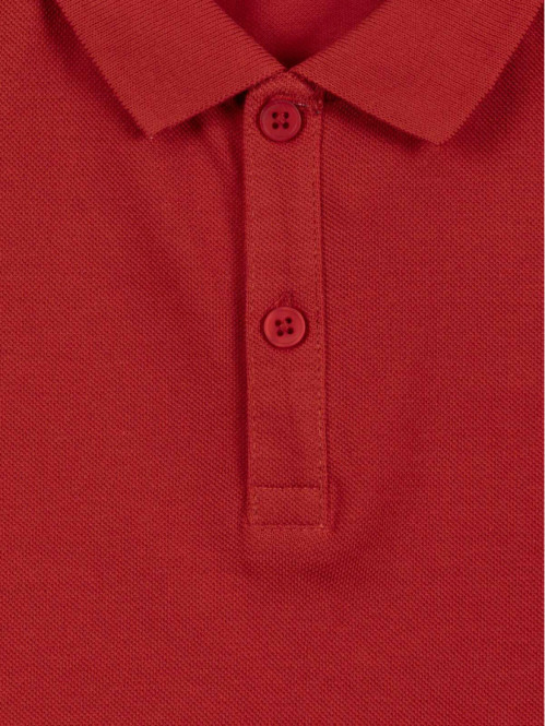 Polo uni rouge tomette...
