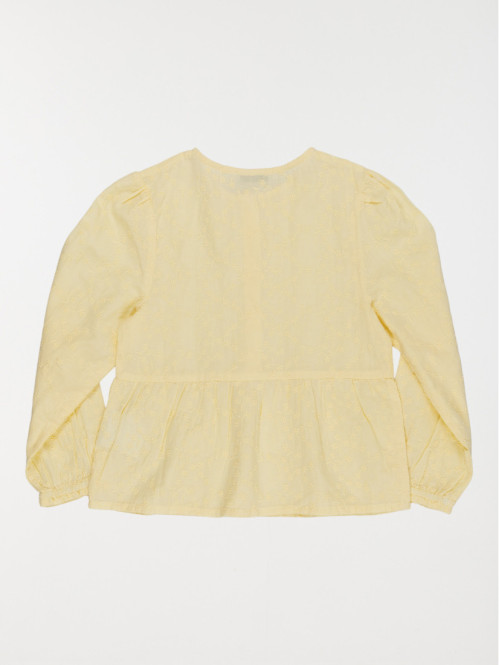 Blouse fleurie brodée fille...