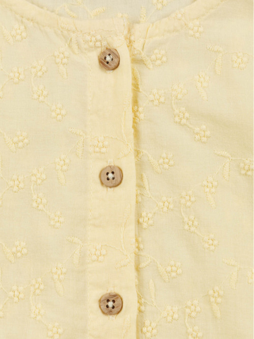 Blouse fleurie brodée fille...