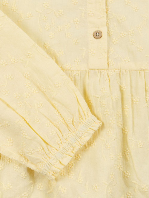 Blouse fleurie brodée fille...