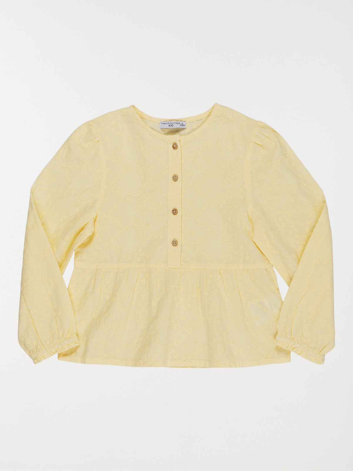 Blouse fleurie brodée fille (3-12A)