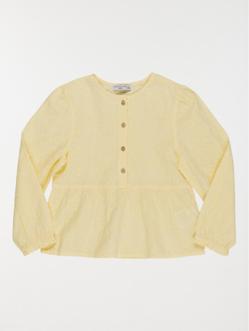 Blouse fleurie brodée fille...