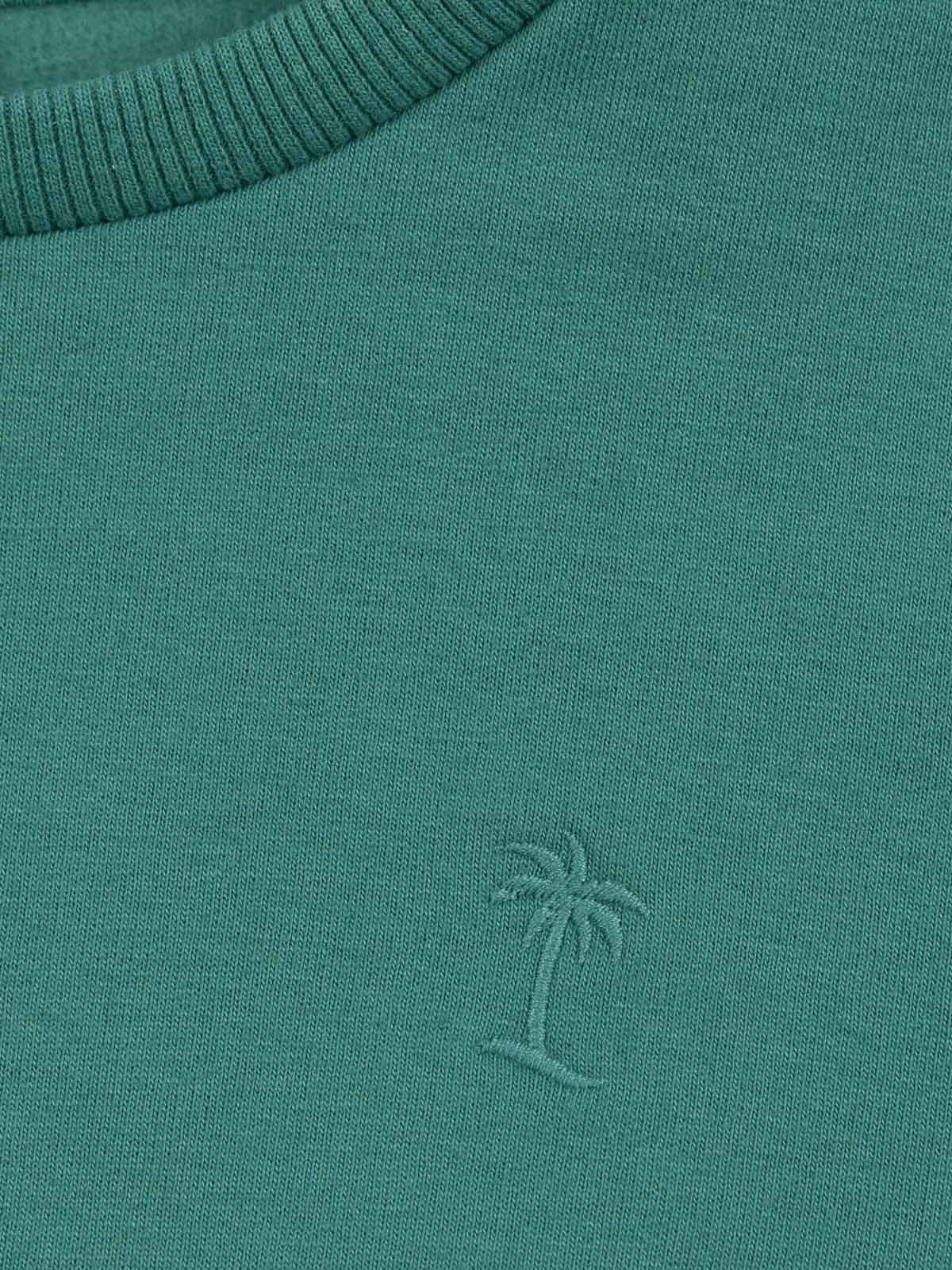Sweat uni palmier brodé garçon (3-12A)