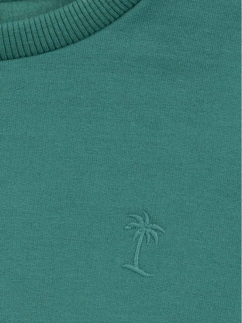 Sweat uni palmier brodé...