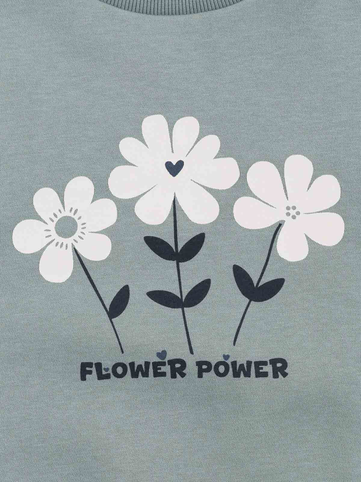 Sweat motifs fleurs fille (3-12A)