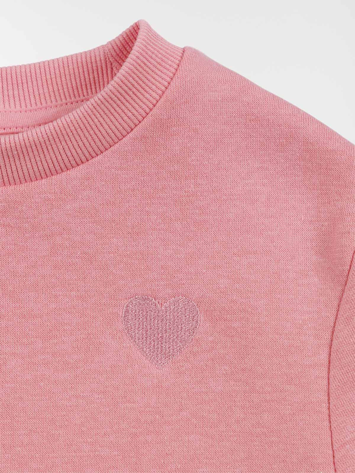 Sweat basique rose bonbon fille (3-12A)