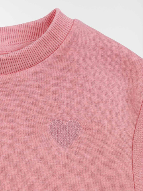 Sweat basique rose bonbon...