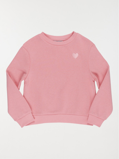 Sweat basique rose bonbon...
