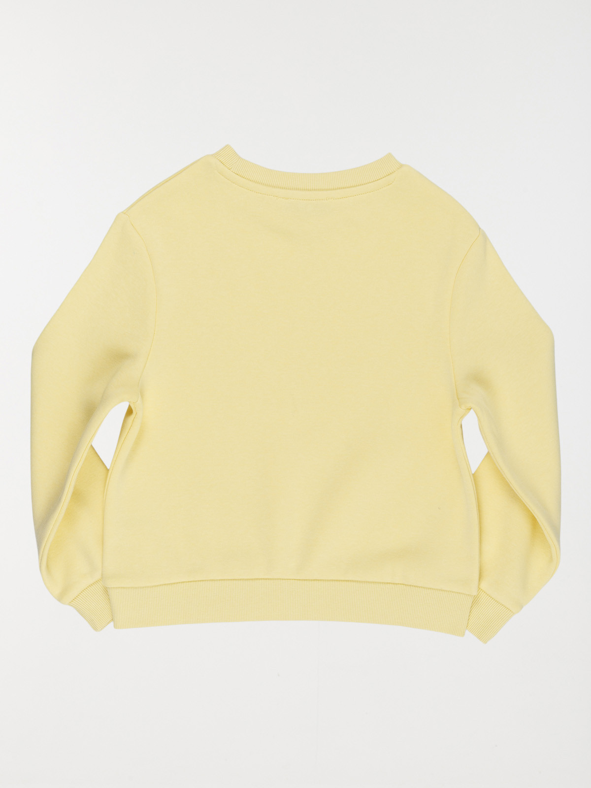 Sweat uni jaune clair fille (3-12A)