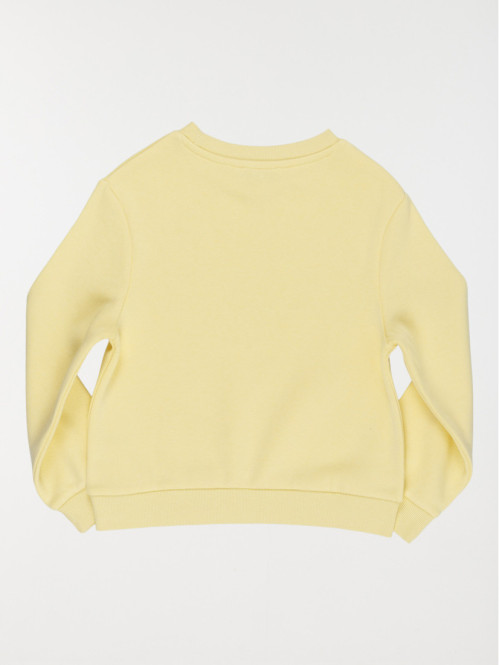 Sweat uni jaune clair fille...