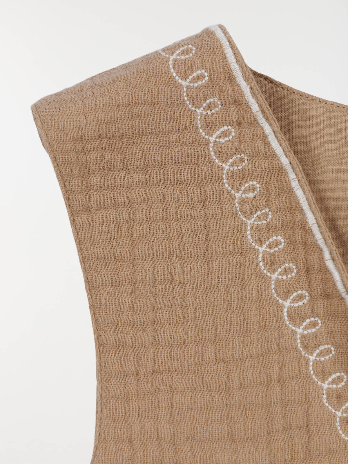 Gilet sans manches brodé fille (3-12A)