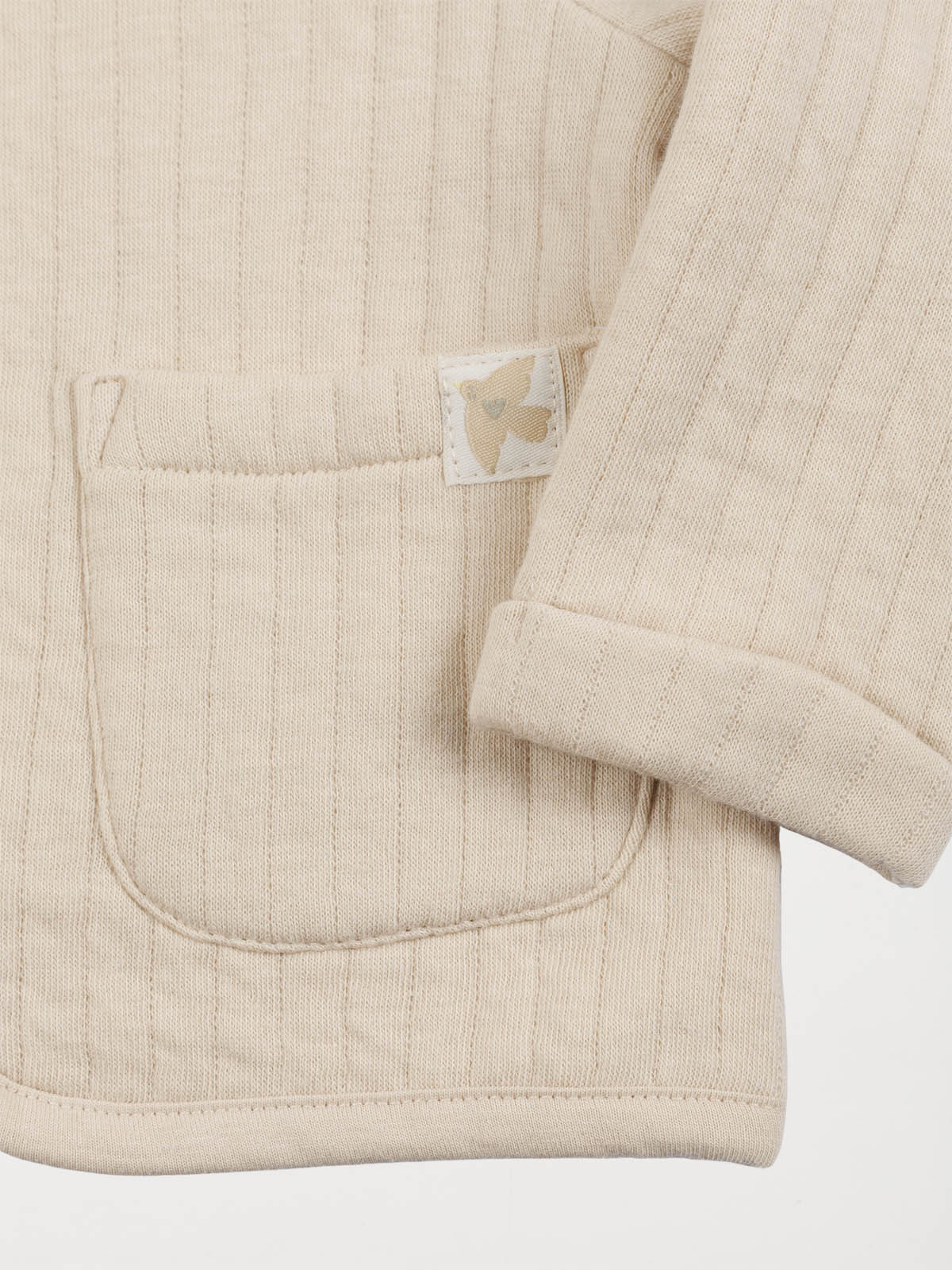 Gilet boutonné 2 poches fille (3-36M)