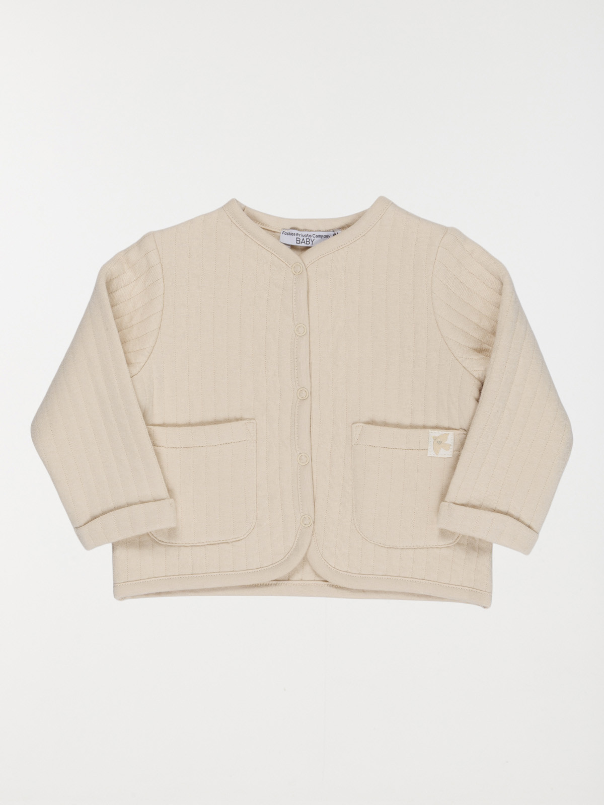 Gilet boutonné 2 poches fille (3-36M)