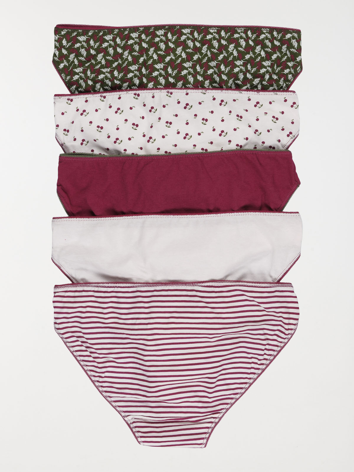 Lot de 5 culottes imprimés femme