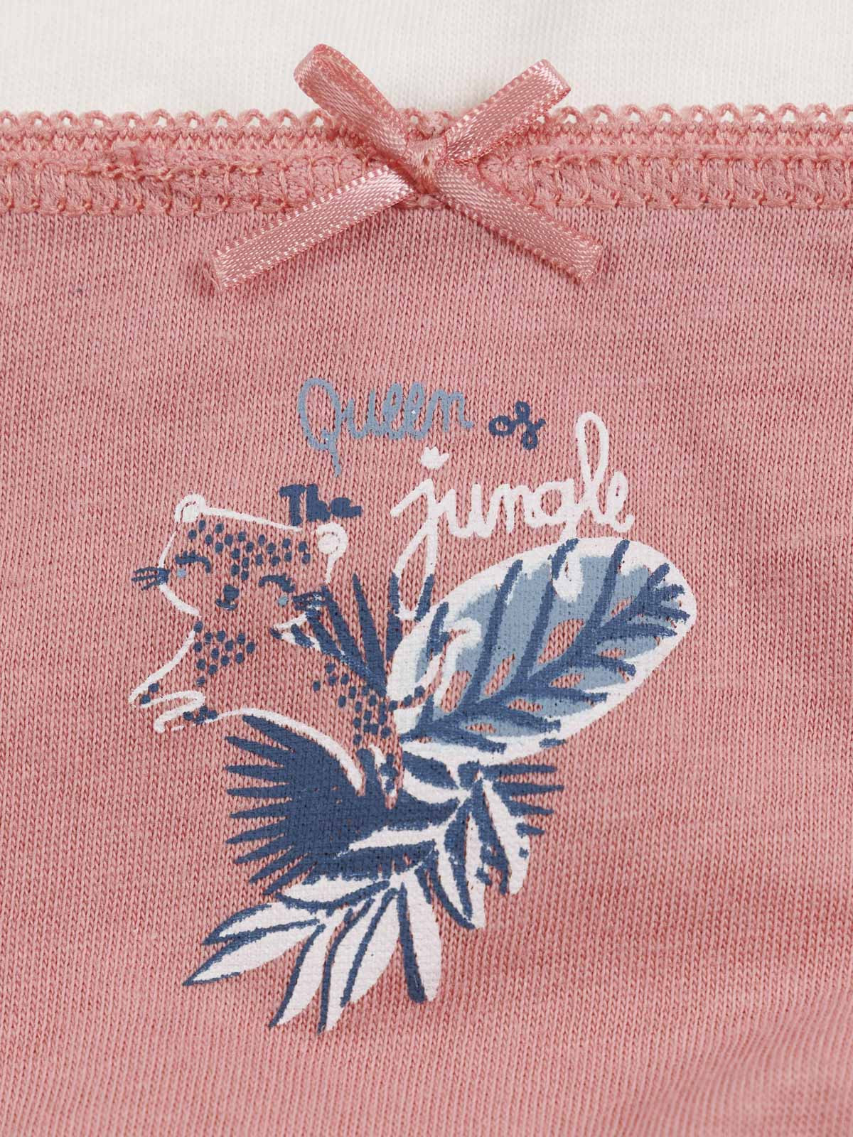 Lot de 5 slips imprimés fille Lot de 5 slips imprimés fille