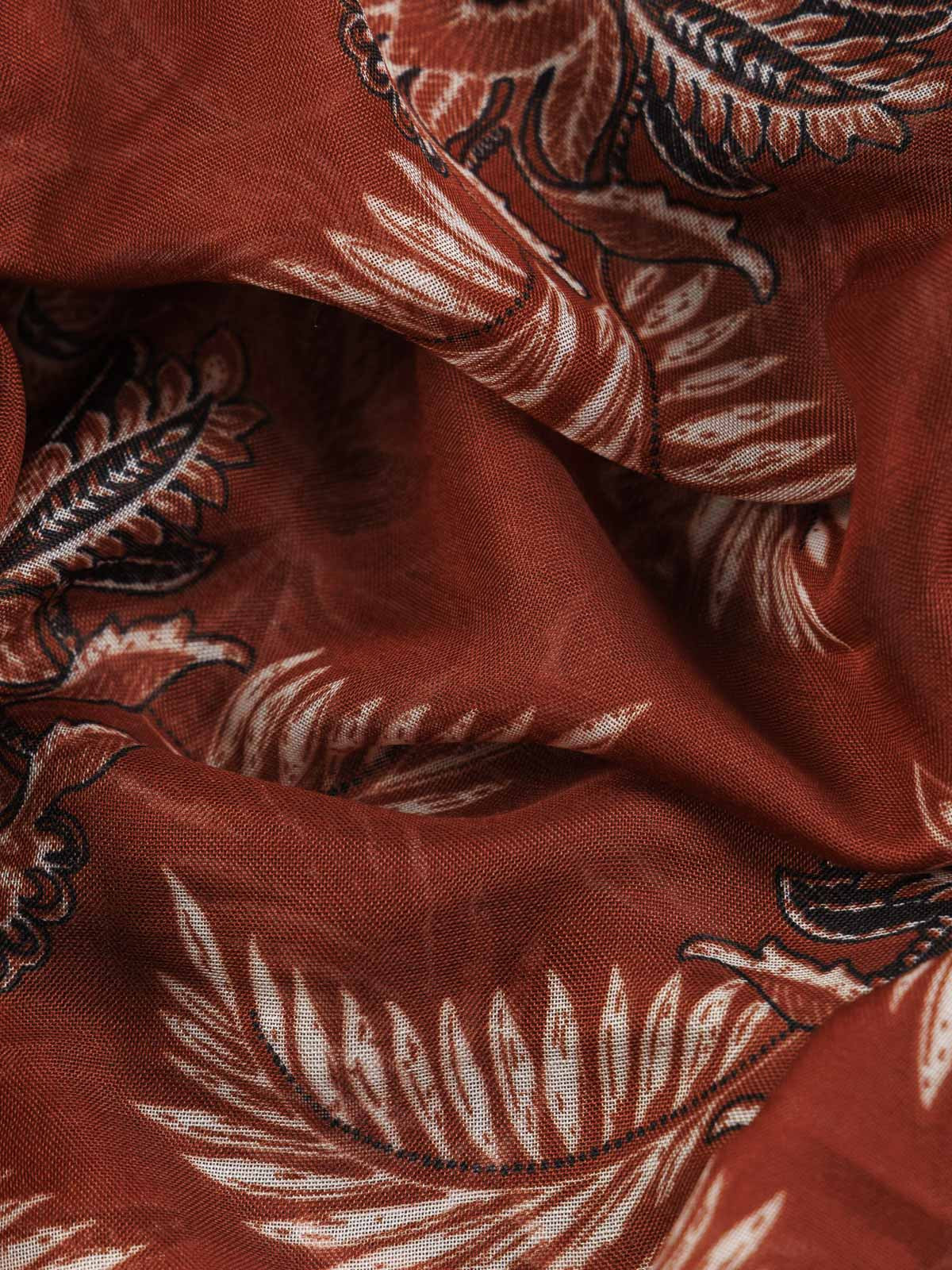 Foulard motif végétal femme