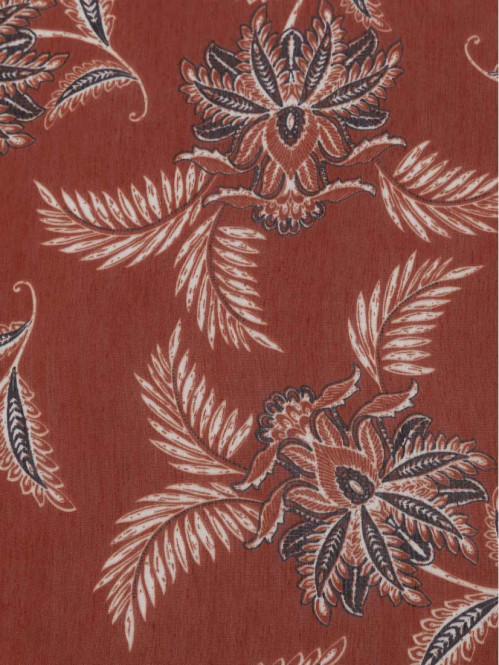 Foulard motif végétal femme