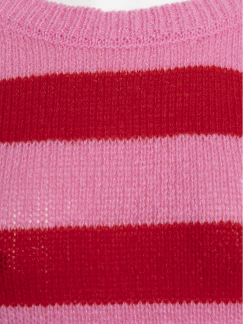 Pull rayé col rond grande...