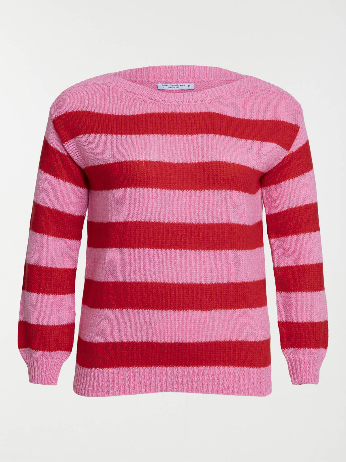 Pull rayé col rond grande taille femme Pull rayé col rond grande taille femme