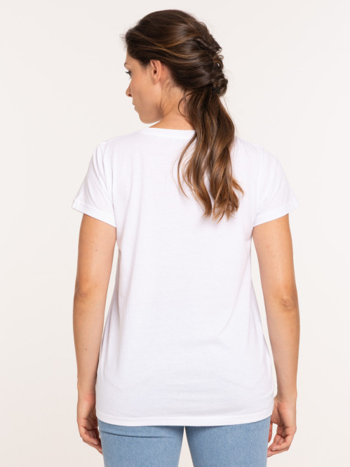 Tee-shirt blanc motif coeur...