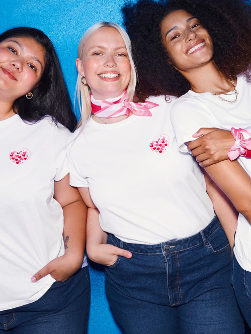 Tee-shirt blanc motif coeur...