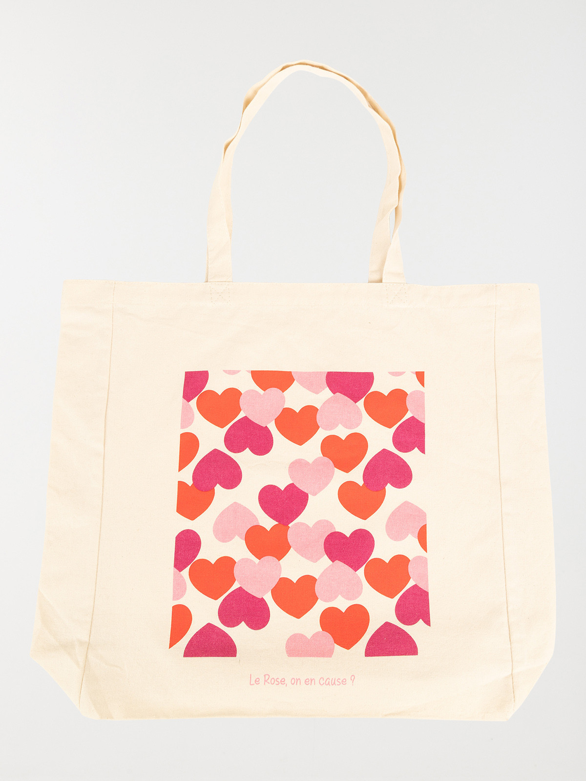 Tote bag coeurs Octobre Rose