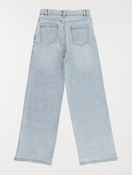 Jean wide leg bleach fille...