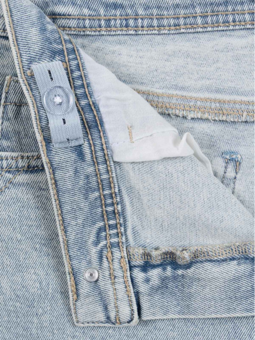 Jean wide leg bleach fille...