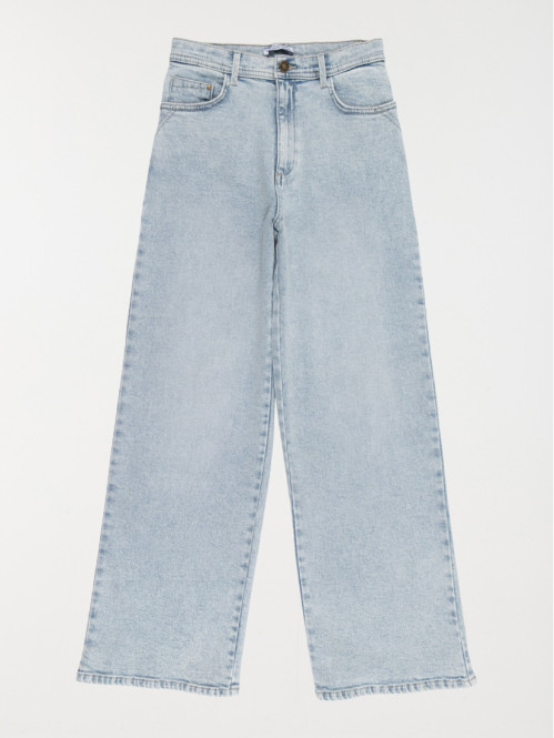 Jean wide leg bleach fille...
