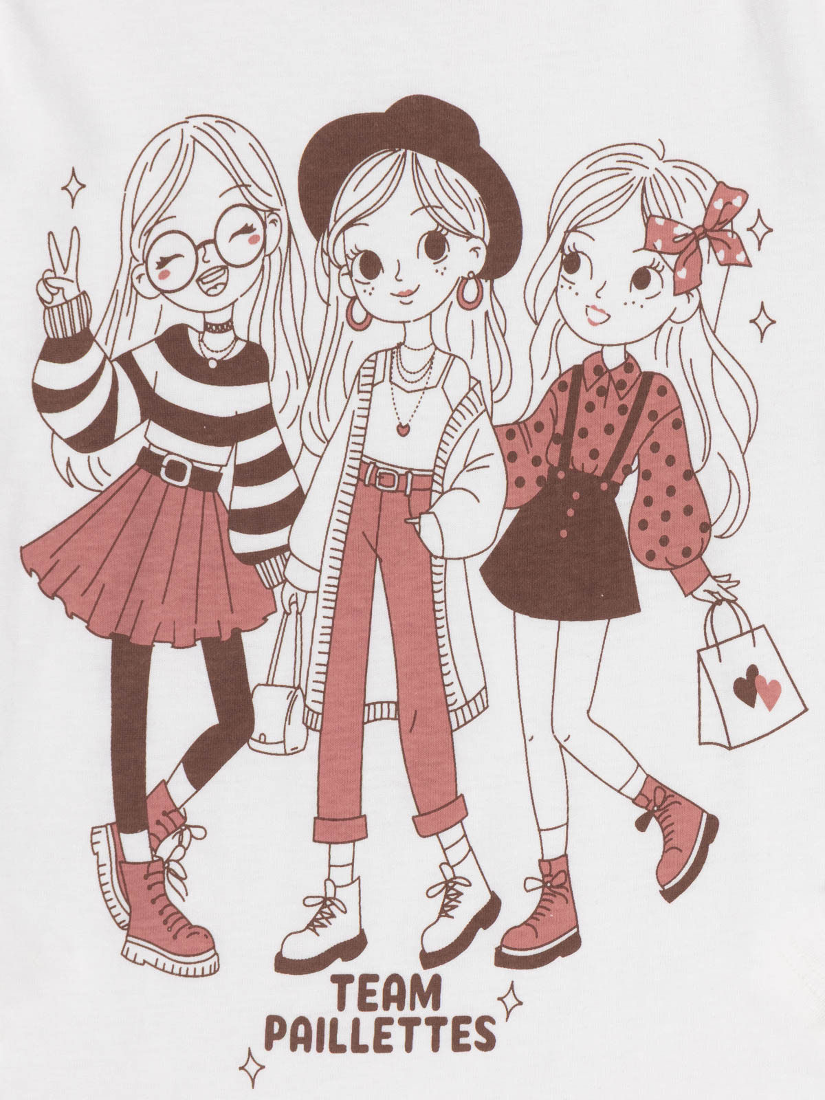 Tee-shirt team paillettes fille (3-12A)