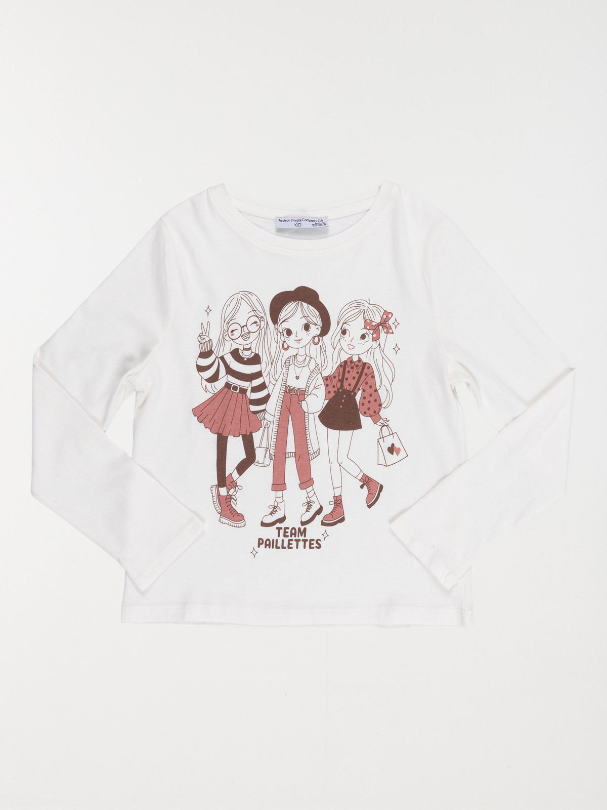 Tee-shirt team paillettes fille (3-12A)