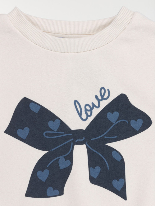 Sweat love noeud fille (3-12A)