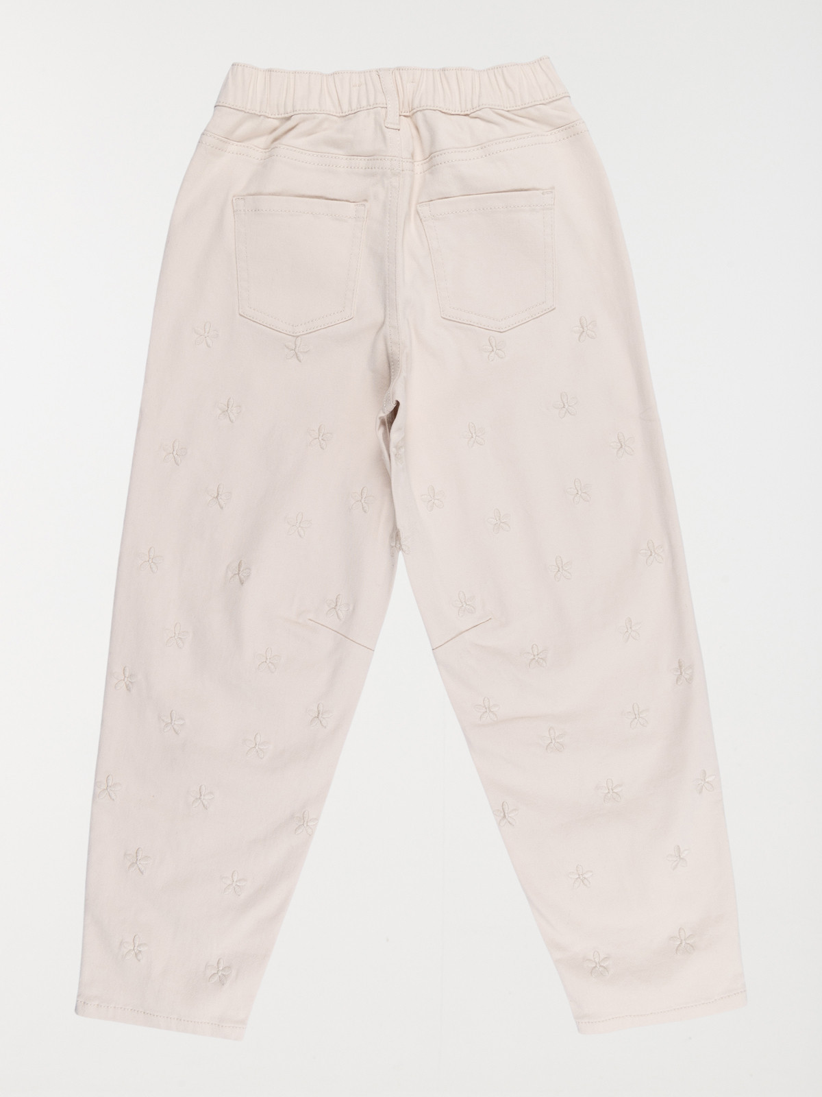 Pantalon fleurs brodées fille (3-12A)