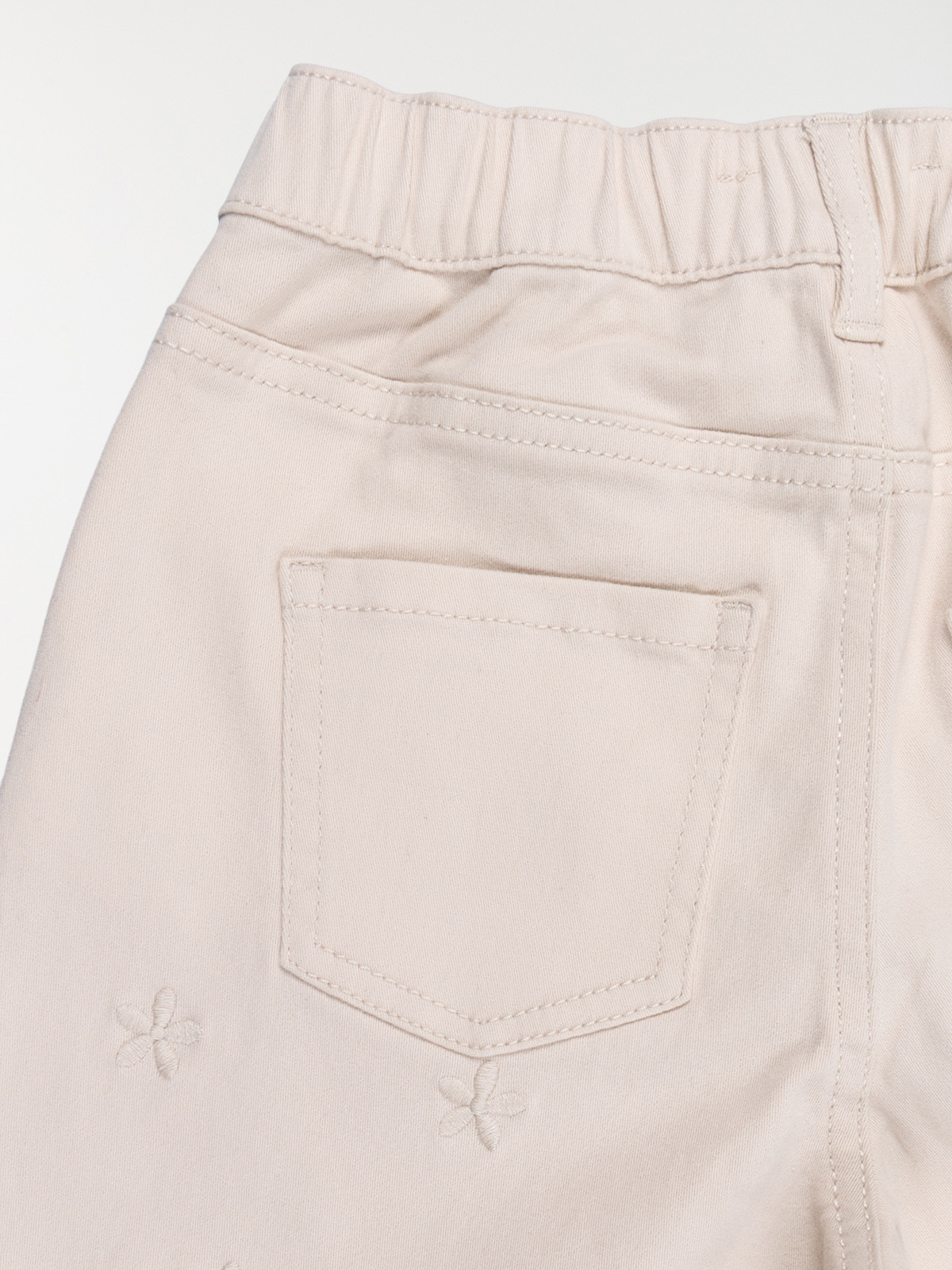 Pantalon fleurs brodées fille (3-12A)