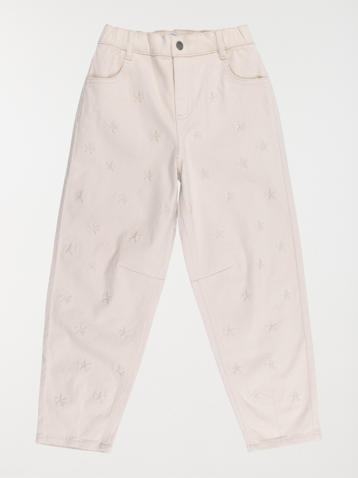 Pantalon fleurs brodées fille (3-12A)