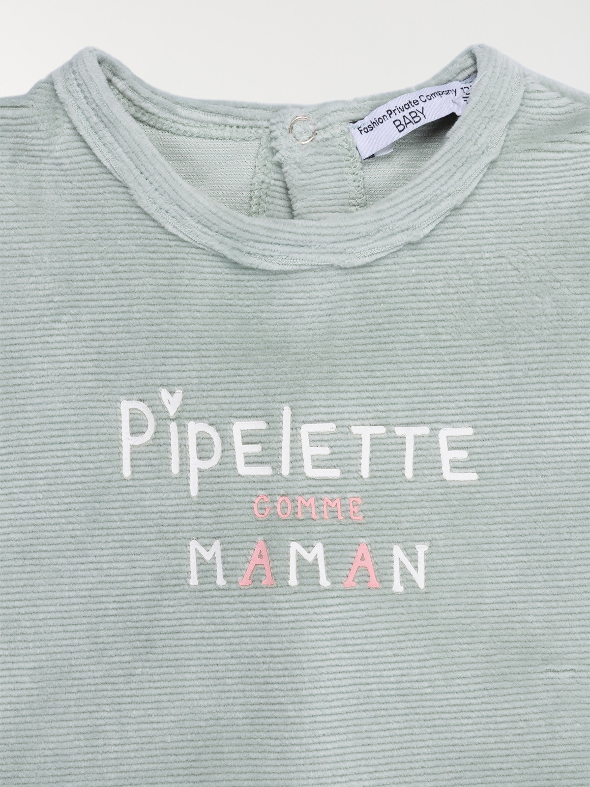 Dors-bien velours message fille (3-24M)