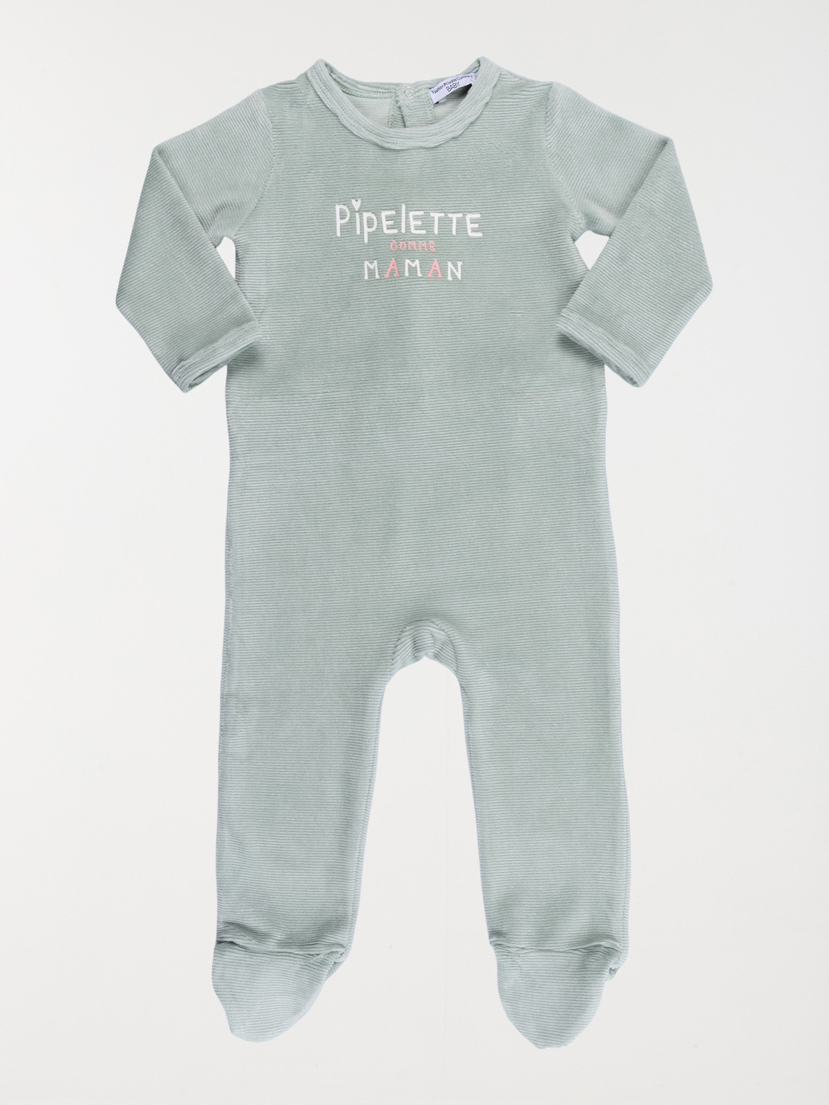 Dors-bien velours message fille (3-24M)