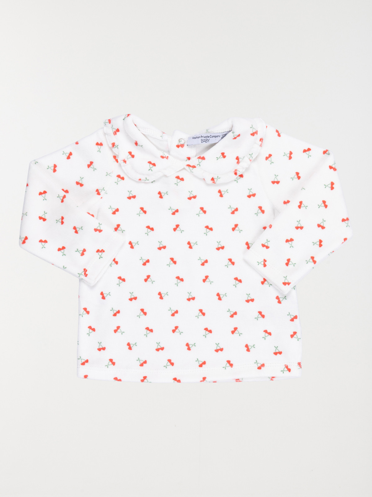 Pyjama cerise col claudine fille (6-36M) Pyjama cerise col claudine fille (6-36M)