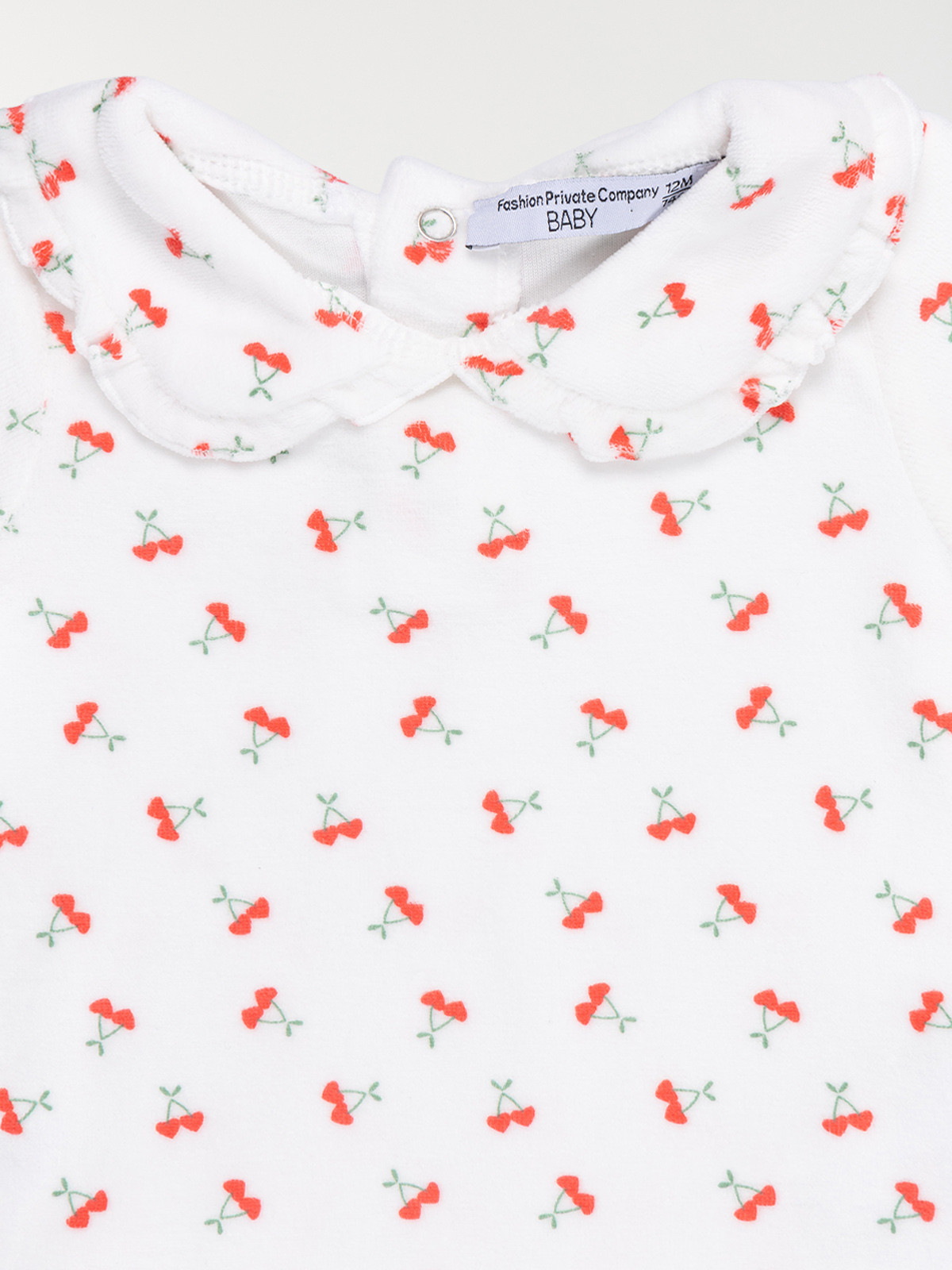 Pyjama cerise col claudine fille (6-36M) Pyjama cerise col claudine fille (6-36M)