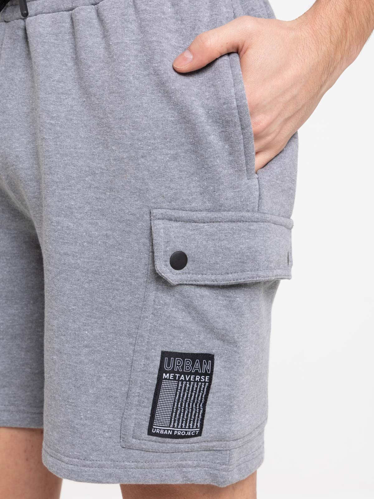 Short homme gris chiné moyen Short homme gris chiné moyen