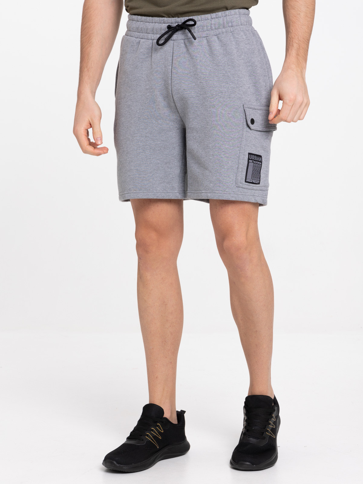 Short homme gris chiné moyen