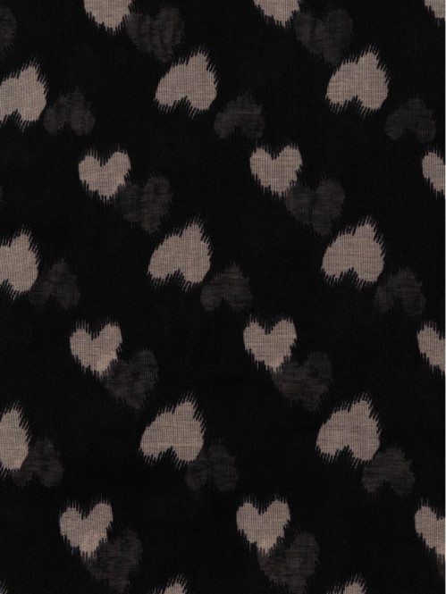 Foulard motif coeur femme